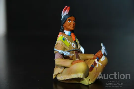 Купити индеец сидящий с томагавком 80-90мм BULLY BULLYLAND ФРГ резина