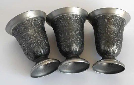 Олов&#039;яні винні келихи, 3 шт. по 200 мл, Німеччина Де купити