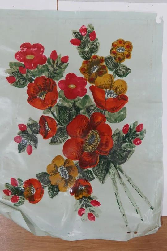 Картина на клеенке натюрморт цветы маки 48,5 х 59,5 см №264 Ціна