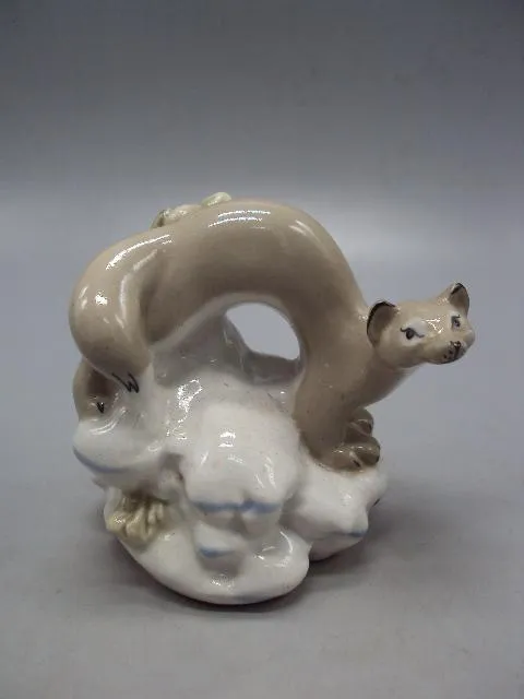 Фигура фарфор статуэтка ЛЗФИ хорек сурок ласка горностай высота 9 см, длина 9 см под реставрацию №38 Ціна