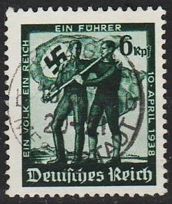 фото, 1938 - Рейх - Плебісцит в Австрії Mi.663 _гаш _1,70 EU