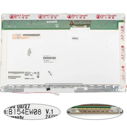 фото, Матриця 15.4 B154EW08 V.1 (1280*800, 30pin, 1CCFL, NORMAL, глянцева, роз'єм праворуч зверху) для ноутбука