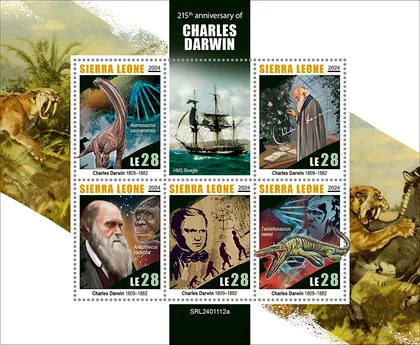 фото, Сьерра Леоне - Чарльз Дарвин -2024.Чистый полный красивый комплект.MNH