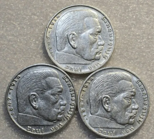 Купити ☝️2 Марки 3 Рейх 1837г..1938г..1939г..(серебро)