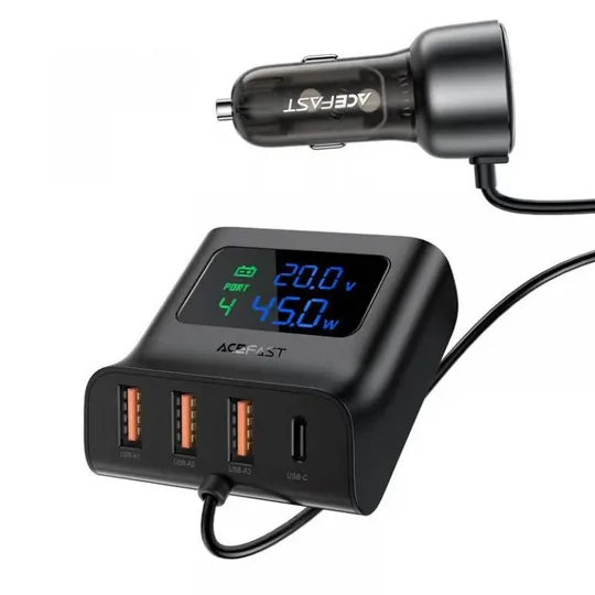 АЗУ Acefast B11 138W Car Charger Splitter with Digital Display Ціна