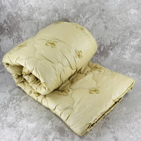 Одеяло закрытое овечья шерсть (Микрофибра) PURE WOOL Двуспальное 175х210 55087 Ціна