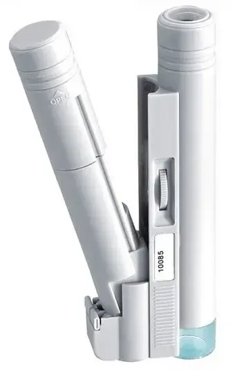 Мікроскоп ручний,x100,оптичне скло, ABS пластик, LED,1 білий світлодіод,2 АА (MG10085-2 ) Ціна