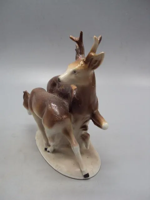 Купити Фигура фарфор статуэтка Германия олени ГДР высота 15 см, длина 16,5 см №14203