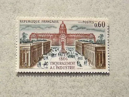 фото, Поштова марка Франція " Архітектура " 1973 рік **