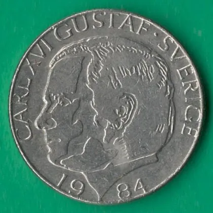 фото, 1 крона 1984 року Швеція [КВ]