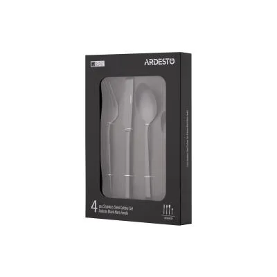 Набор столовых приборов Ardesto Black Mars Favola 4 предмета Чорний (AR0704FSB) Де купити
