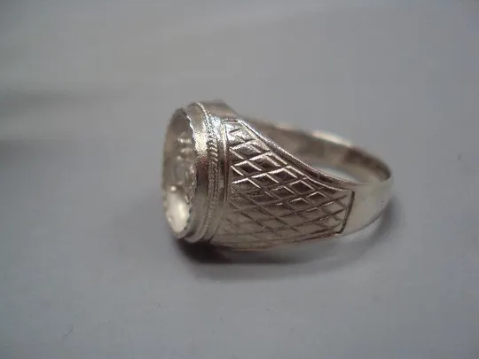 Мужской перстень кольцо овал зодиак Овен гороскоп серебро Украина вес 6,11 г размер 19,5 №15148 Продаж