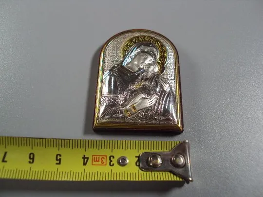 Икона Божья матерь Умиление богородица иконка серебро 925 проба Laminato Ag Италия 5,4х3,8 см №15304 Характеристики