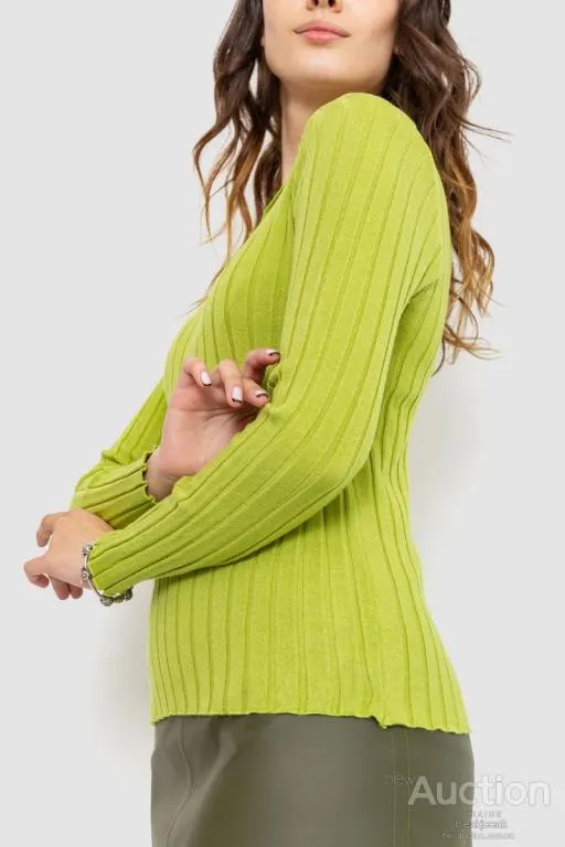 Кофта женская однотонная, цвет оливковый, 204R018 З аукціону