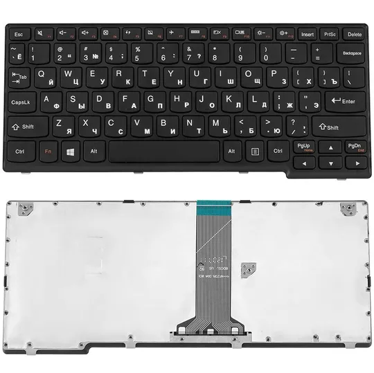 Купити Клавіатура для ноутбука LENOVO (S110, S200, S206) rus, black, black frame (windows 8)