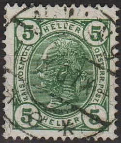 1906 - Австрія - Стандарт 5 Mi.133  _гаш Ціна