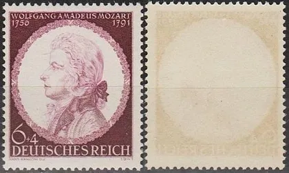 фото, 1941 - Рейх - 150 років смерті Моцарта Mi.810 **