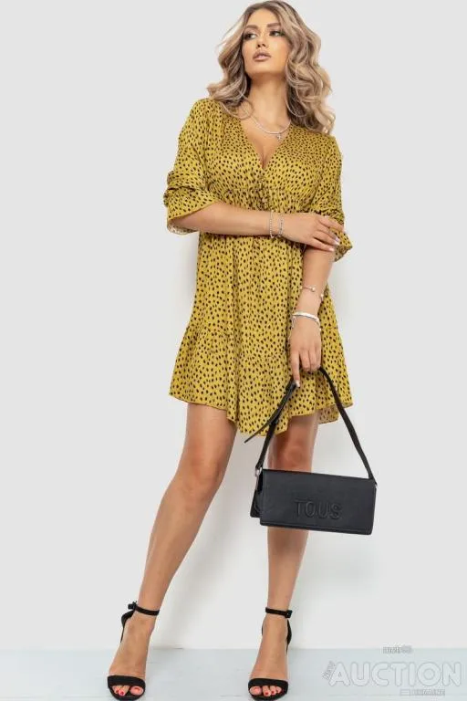 Платье с принтом, цвет бронзовый, 115R0400-1 Ціна