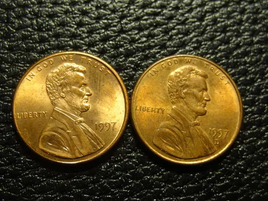 1 цент 1997 США (два різновиди) Ціна