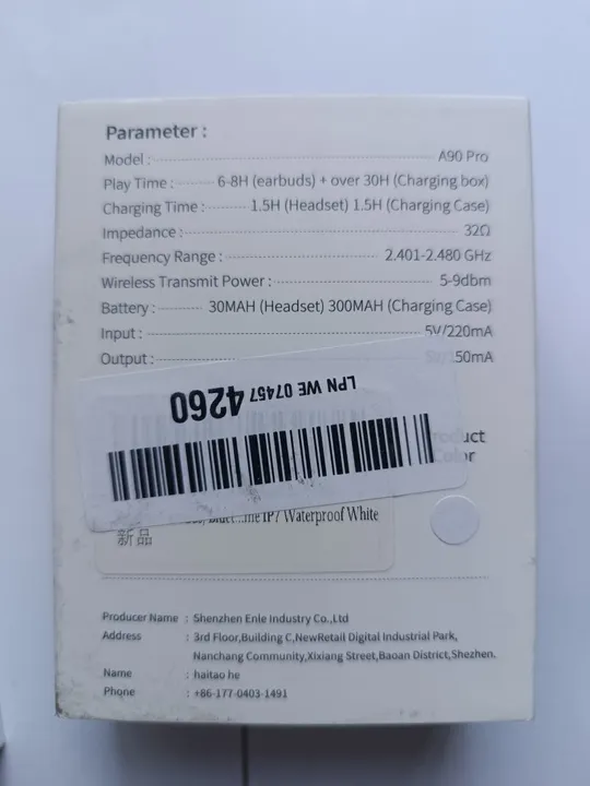 Беспроводные Bluetooth-наушники Btootos A90 Pro True Wireless Earbuds З аукціону