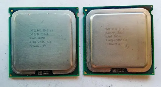 пара 2х ядерных процессоров Intel Xeon 5160 (C2D E8400) SLAG9 ( 3.00GHz, 4M, 1333MHz) LGA771 Ціна