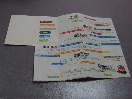 буклет календарь памятных дат 1998 чехия №5238 З аукціону