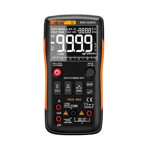 Мультиметр цифровой ANENG Q1 Pro, автовыбор, True RMS, NCV, 9999 отсчетов Ціна