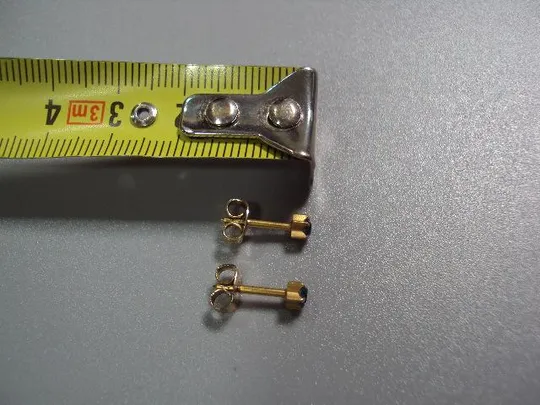 Бижутерия серьги гвоздики звездочки с синим камушком Европа б/у позолота (№9) №11241 Продаж