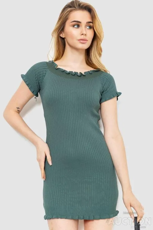 Туника однотонная, цвет зеленый, 204R012 Ціна