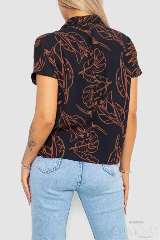 Блуза шифоновая, цвет черный, 244R291 Продаж