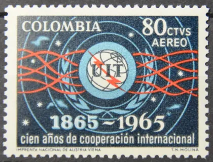 фото, Колумбия Телекоммуникации ITU UIT 1965