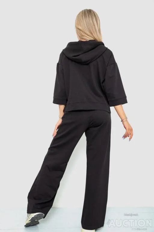 Спорт костюм женский двухнитка, цвет черный, 102R5247 Продаж