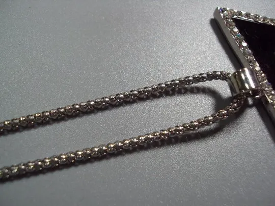 Бижутерия колье цепочка с кулоном треугольник длина цепочки 81 см, длина кулона 5 см №17 Де купити