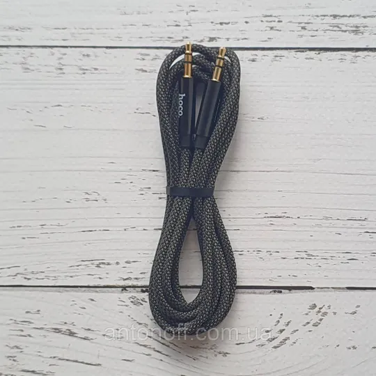 Аудіо кабель Aux Hoco UPA19 mini-Jack 3.5mm to 3.5mm чорний 2 метра З аукціону