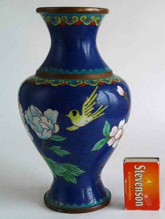 Колекційна антикварна ваза клуазоне Cloisonne мідь XIX століття Ціна