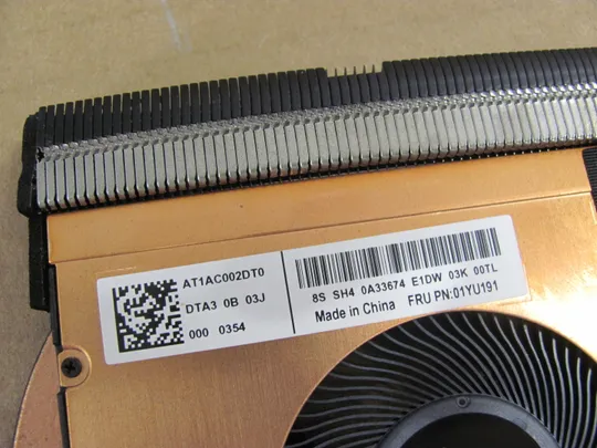 817-34 Вентилятор (кулер, FAN) AT1AC002DT0 01YU191 для Lenovo ThinkPad ThinkPad T490 P43S оригінал Продаж