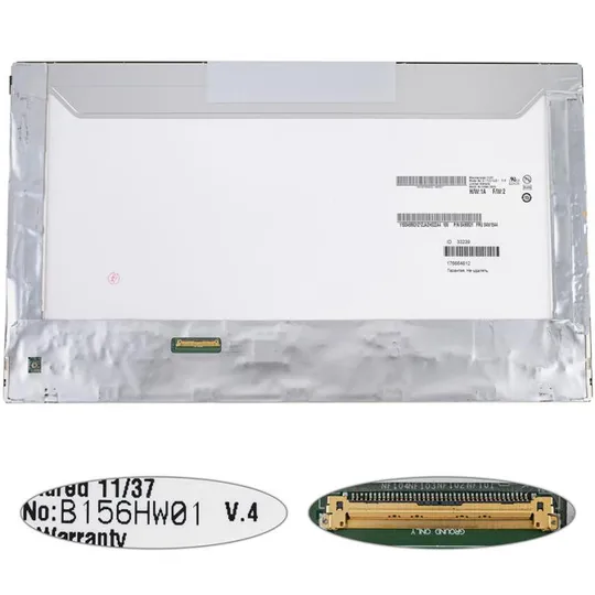 Матрица 15.6" B156HW01 V.4 (1920*1080, 40pin, LED, NORMAL, матовая, разъем слева внизу) для ноутбук Ціна