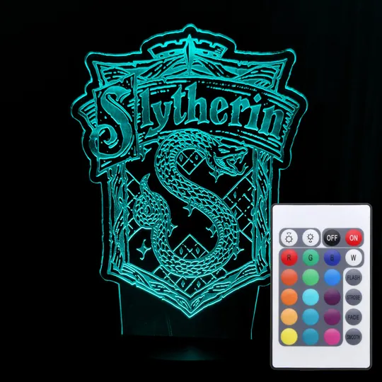 Акриловий світильник-нічник з пультом 16 кольорів Слизерин tty-n001323 Ціна