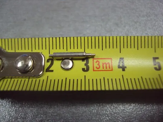 Шпилька пружинная палочка штифт для часов 9 мм (общий размер 12,5 мм) лот 2190 шт №10097 Де купити