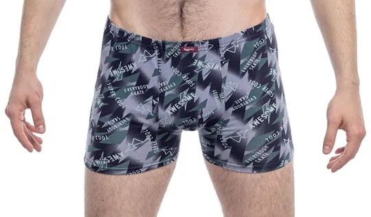 Чоловічі труси боксерки Bono МШ 950217 принт написи сірі (розміри: 48-56) 54 Ціна