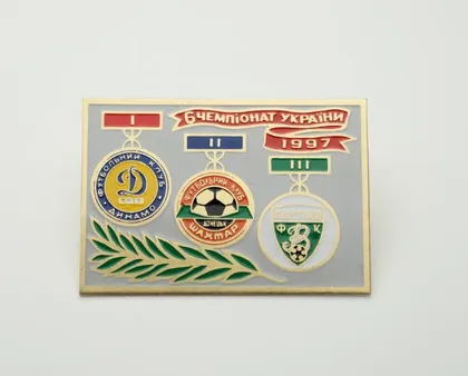 фото, футбол - Призеры чемпионата Украины 1997 года - Динамо Киев, Шахтер, Ворскла.