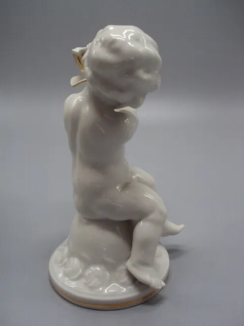 Подсвечник фигура фарфор Германия Metzler with ortloff 1940 мальчик путти ребенок 14,5 см №15457 Де купити