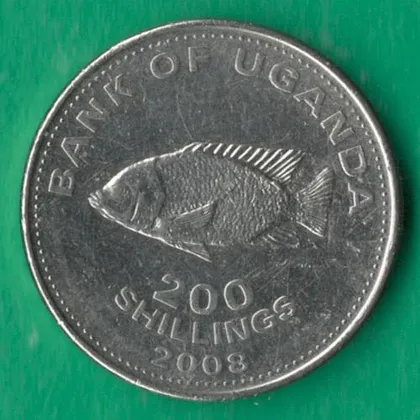 фото, 200 шилінгів 2008 року Уганда [КВ]