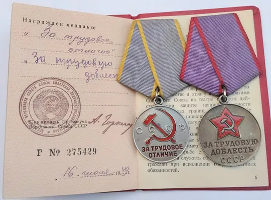 ☝️Трудовой комплект на одном доке..1949г. (люкс!серебро 925пр.) Ціна