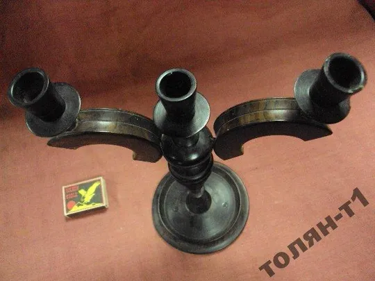 африка эбеновое дерево подсвечник 3 свечи Продаж