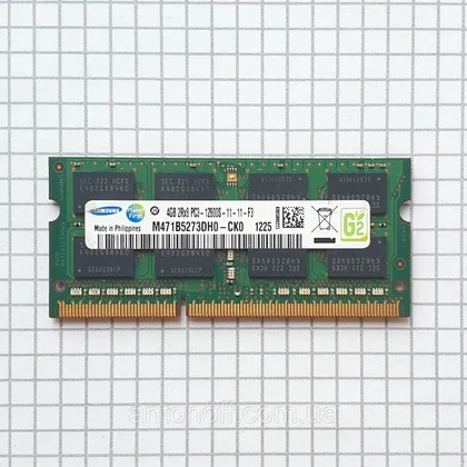 фото, Модуль пам'яті Samsung 4GB 2Rx8 PC3-12800S (DDR3) M471B5273DH0-CK0 для ноутбука