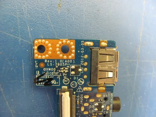 номер0099-12 Плата Роз&#039;єми USB Audio Board LS-7905P для Dell Latitude E5530 оригінал Де купити