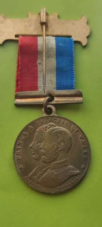 1902 год Старинная медаль коронации Эдуарда 7-го и его супруги, редкий тип gs778. З аукціону