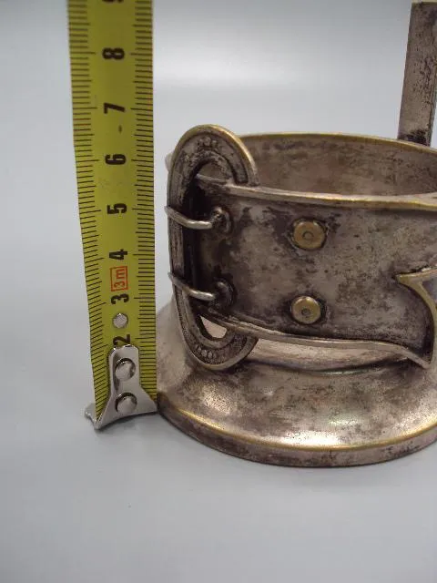 Подстаканник пояс ремень Шифферс Варшава Schiffers witt Co Galw Warszawa высота 6,7 см (№1384) З аукціону