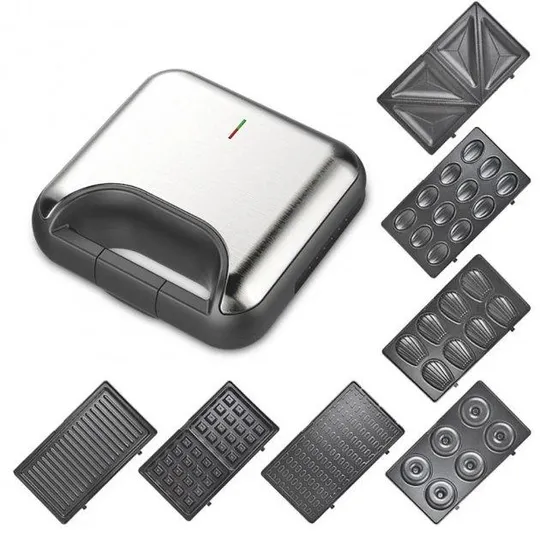 Мультимейкер 7в1 DSP KC-1162 зі знімними формами (Вафельниця, бутербродниця, сендвічниця, гриль, го Продаж